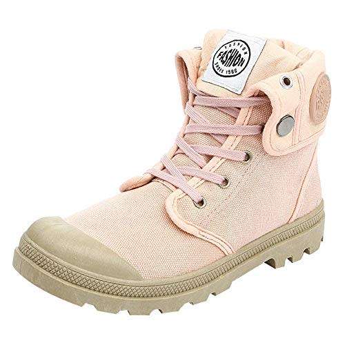 Seaintheson Fashion Women Canvas Boots Palladium Style High-top Military Ankle Shoes Casual Sport S