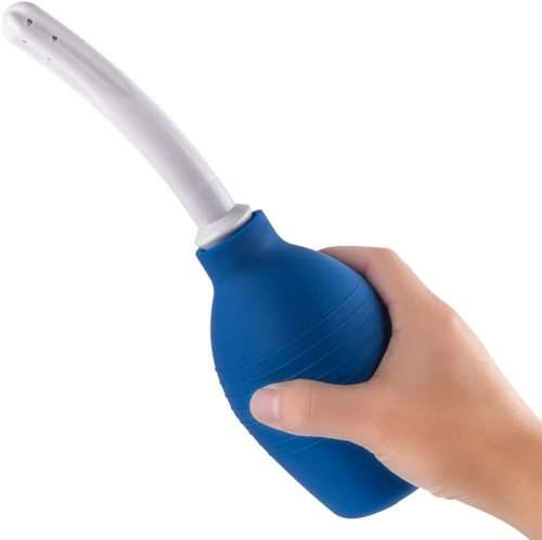 Enema Bulb Clean Anal Vaginal Silicone Douche for Men Women and Men (Blue Color) - Comfortable Medic