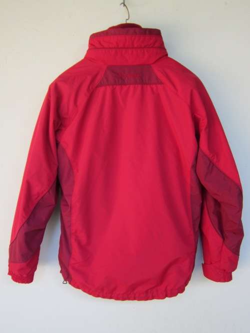 COLUMBIA WOMENS JACKET WITH DETACHABLE FLEECE INNER RED JERSEY (SIZE:M)
