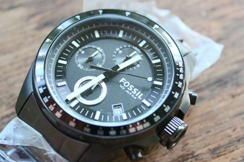 FOSSIL DECKER CH2601 CHRONOGRAPH STAINLESS STEEL QUARTZ MENS WATCH