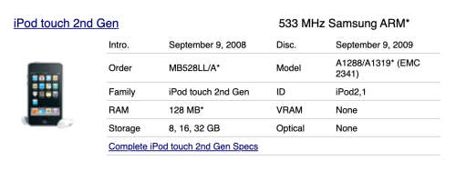 Genuine Apple Ipod Touch 8GB Black