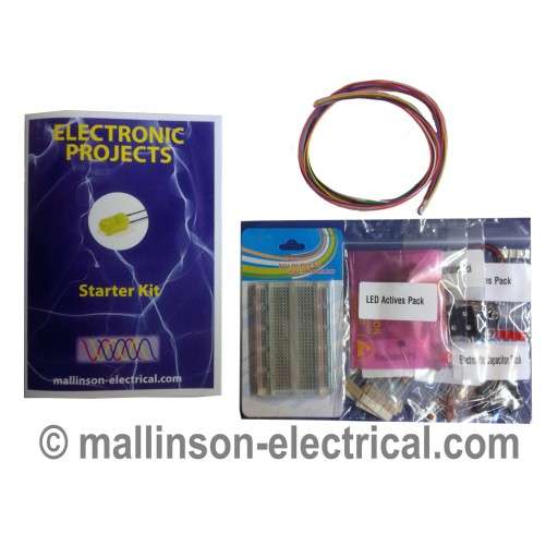 Electronic Project Beginners Starter Kit quality components pack with breadboard