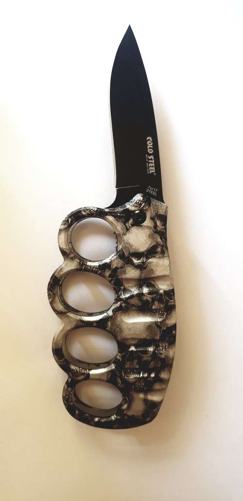 KNUCKLE DUSTER POCKET KNIFE SKULL CAMO DESIGN