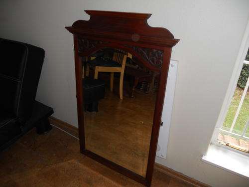 A STUNNING VICTORIAN/EDWARDIAN SATINWOOD BEVELLED MIRROR.NO RESERVE!!!