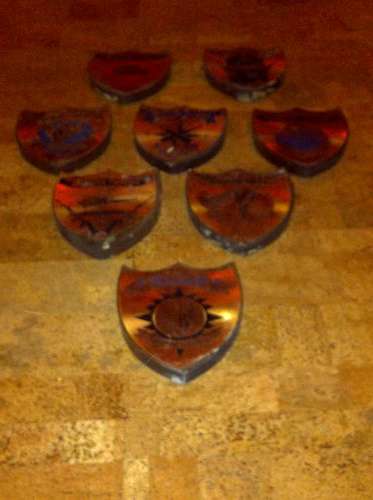 GREAT COLLECTION OF 8 COPPER RHODESIAN WAR PLAQUES.SEE OTHER PICS.NO RESERVE!!!