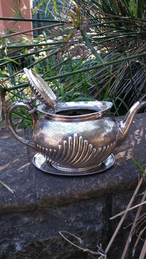 Electroplated Silver Teapot