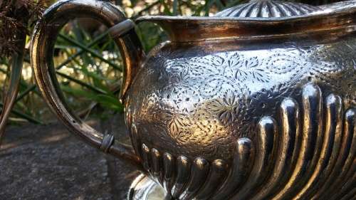 Electroplated Silver Teapot