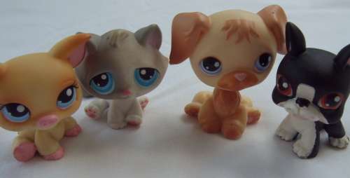 SET OF FOUR MY LITTLEST PET SHOP PETS - HASBRO
