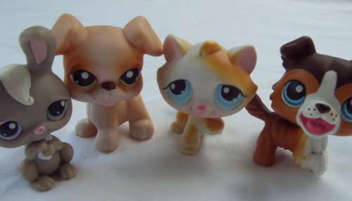 SET OF FOUR MY LITTLEST PET SHOP PETS - HASBRO