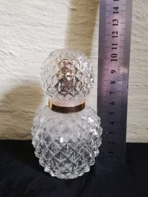 11 CM VINTAGE GLASS PERFUME BOTTLE