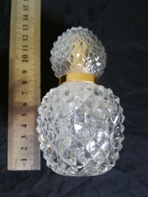 11 CM VINTAGE GLASS PERFUME BOTTLE