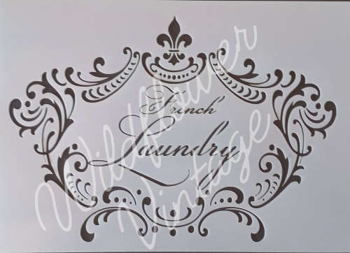 A4 HIGH QUALITY CRAFT STENCIL - FRENCH LAUNDRY - 028