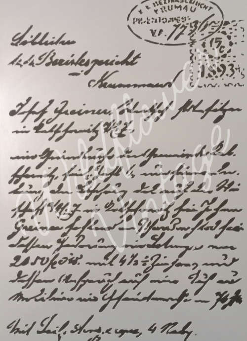 A4 HIGH QUALITY CRAFT STENCIL - POSTE DE L`AMOUR - 031