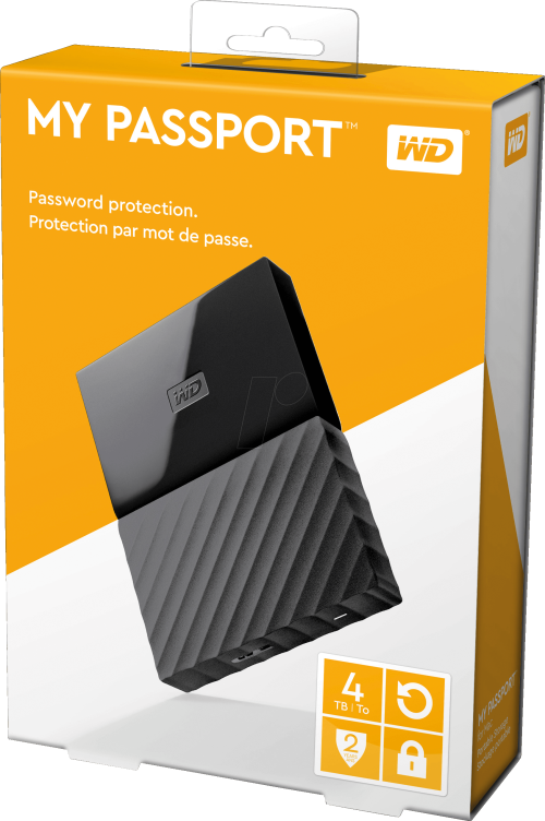Brand New Western Digital My Passport  4TB  2.5" External Hard Drive - Black