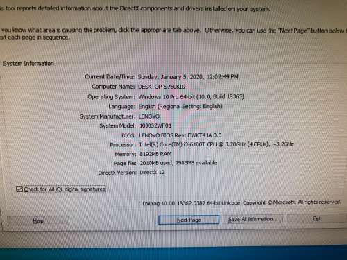 Lenovo Thinkcenter Tiny PC M700 Core i3 6th GEN 8 GB Ram 500 GB HDD