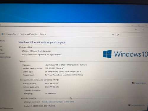 DELL G5 5587-15 GAMING LAPTOP CORE i7-8750H 2.2GHz  8th GEN 32 GB RAM  1TB HDD + 256 SSD  15.6 NVIDI