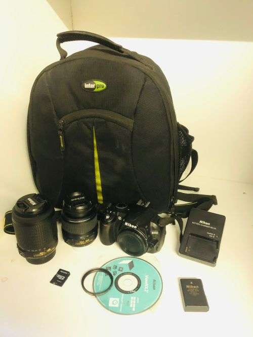 Nikon D3100 with 2 x Lens and accessories excellent Condition