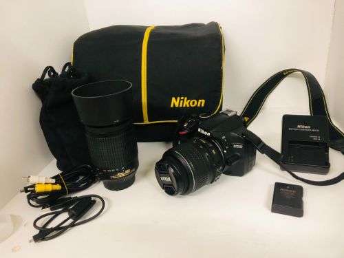 NIKON D3200 with 2 lens and accessories NIKON 18-55mm DX VR Lens,NIKON 55-200mm DX VR Lens