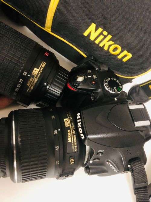 NIKON D3200 with 2 lens and accessories NIKON 18-55mm DX VR Lens,NIKON 55-200mm DX VR Lens