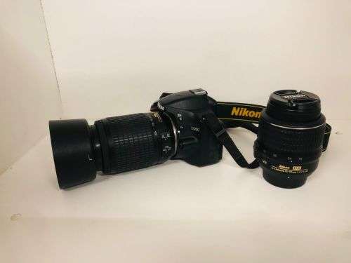 NIKON D3200 with 2 lens and accessories NIKON 18-55mm DX VR Lens,NIKON 55-200mm DX VR Lens