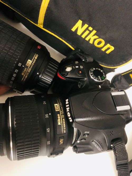 NIKON D3200 with 2 lens and accessories NIKON 18-55mm DX VR Lens,NIKON 55-200mm DX VR Lens
