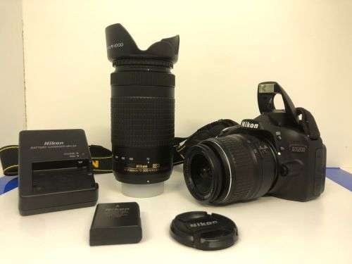 NIKON D3200 DSLR Camera With 2 x Lens and accessories Excellent Condition As new