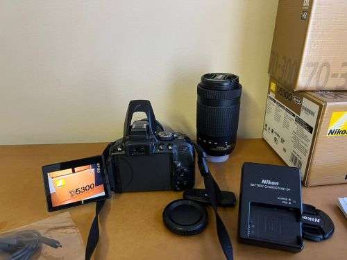 Nikon D5300 DSLR Camera With 2 Lens + Tripod and Accessories