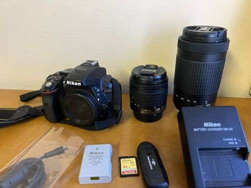 Nikon D5300 DSLR Camera With 2 Lens + Tripod and Accessories