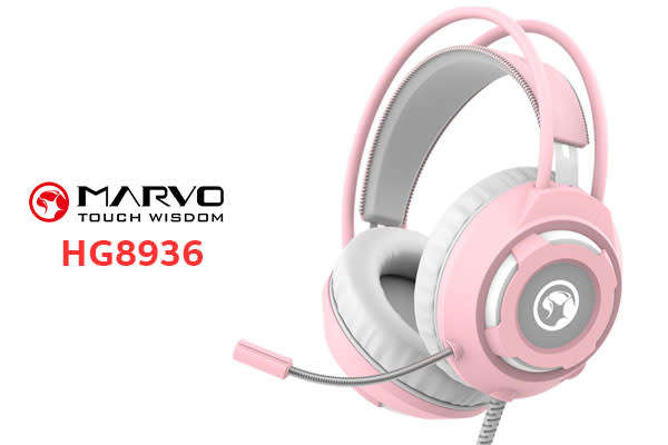 MARVO HG8936 Gaming Headset - Pink -Brand New