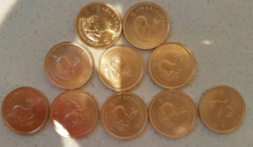 BRAND NEW UNCIRCULATED RANDOM YEAR 1/10 FINE GOLD KRUGERRAND