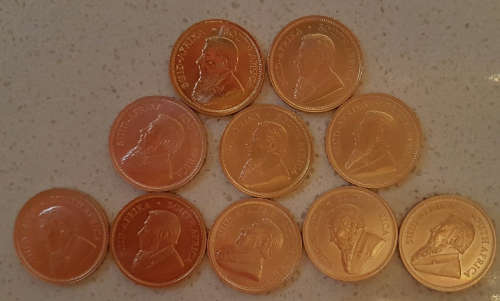 BRAND NEW UNCIRCULATED RANDOM YEAR 1/10 FINE GOLD KRUGERRAND