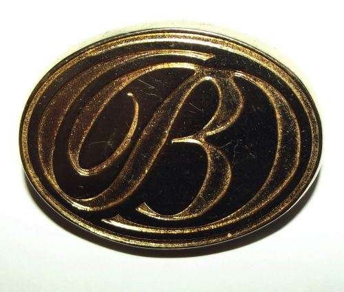 Old South African Railways SAR Blue Train Gilt Metal Cap Badge