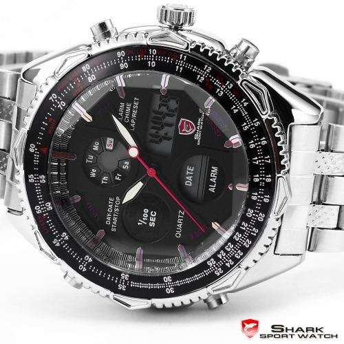 *FREE COURIER* SHARK Eightgill Series Dual Movement Quartz Watch BOXED w/ PAPERS