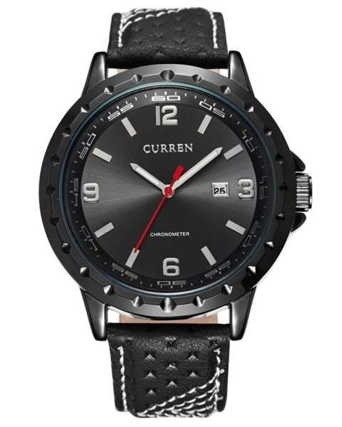 *FREE COURIER* CURREN Date Chronometer Black Dial Quartz Watch BRAND NEW w/ TAGS