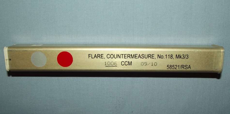 SAAF Oryx Helicopter Missile Counter Measure Flare Metal Container