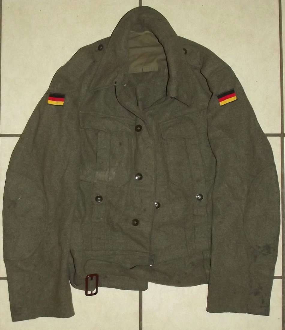 Old German Military Green Bunny Jacket