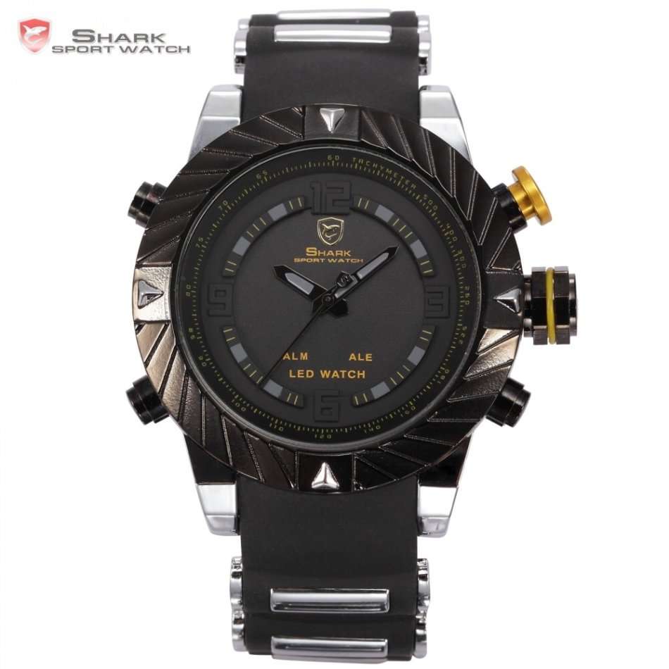 *FREE COURIER* Shark Sport Goblin Series Yellow Black Multifunction Quartz Watch BOXED w/ PAPERS