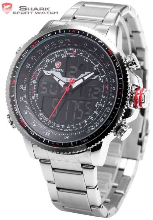 *FREE COURIER* SHARK Winghead Series Dual Movement Quartz Watch BOXED w/ PAPERS