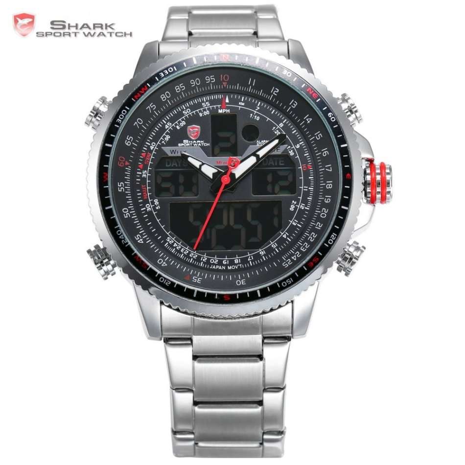 *FREE COURIER* SHARK Winghead Series Dual Movement Quartz Watch BOXED w/ PAPERS