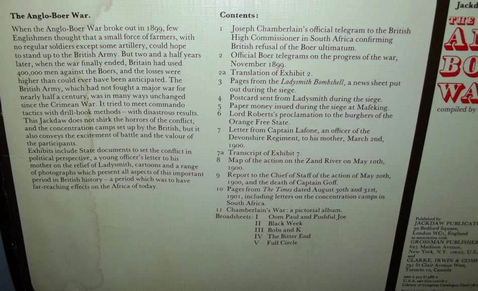 Anglo - Boer War Folder With 19 Assorted Copied Documents of the War