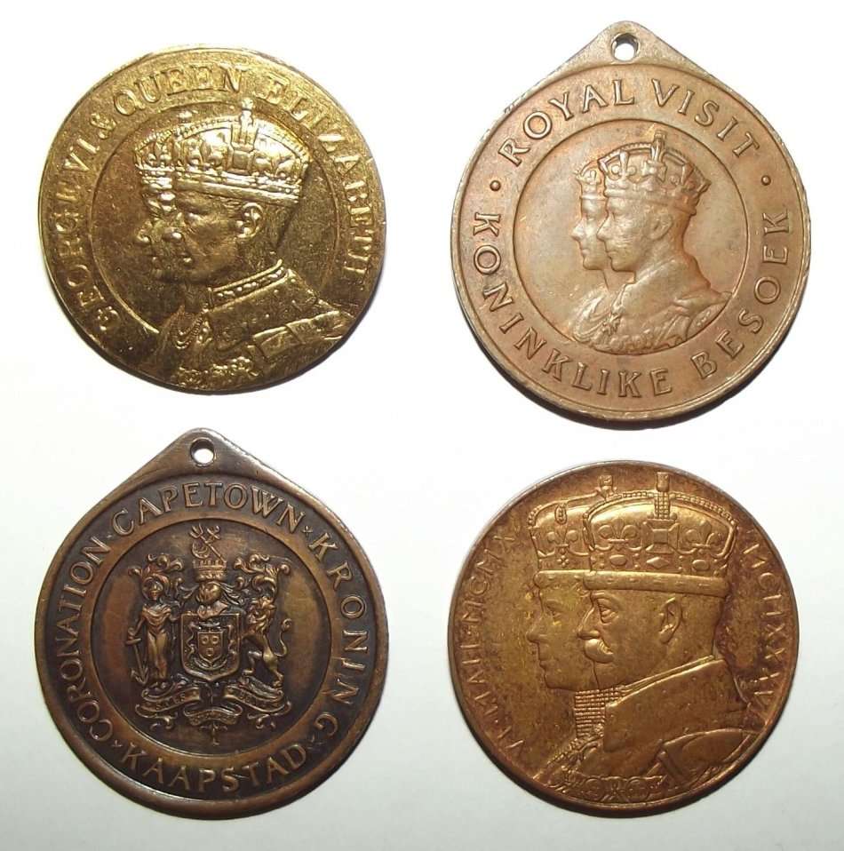 4 Old South African Royal Visit and Coronation Items