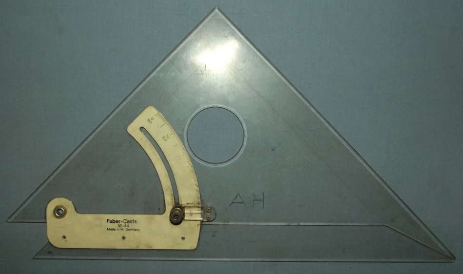 Vintage Faber Castell 59-44 Made in West Germany Drafting Triangle Ruler