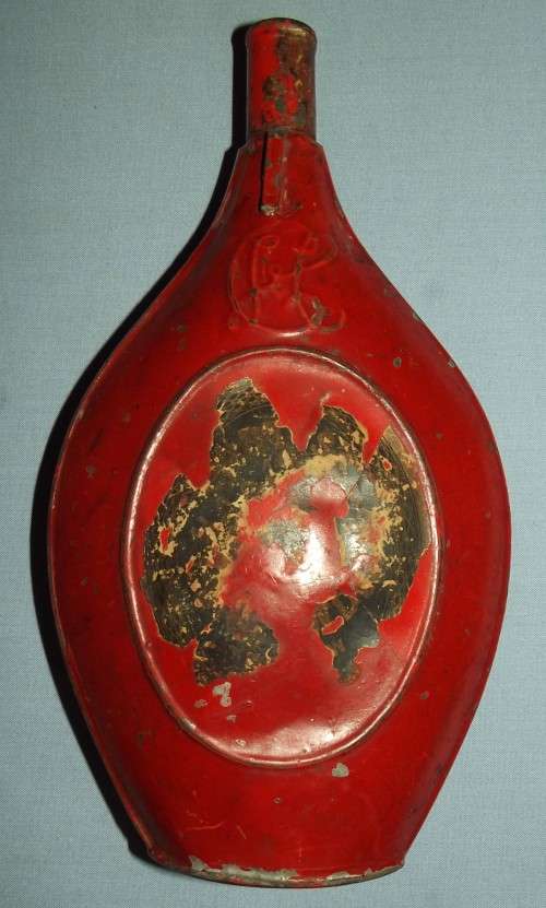 Old Red Metal Gun Powder Tin