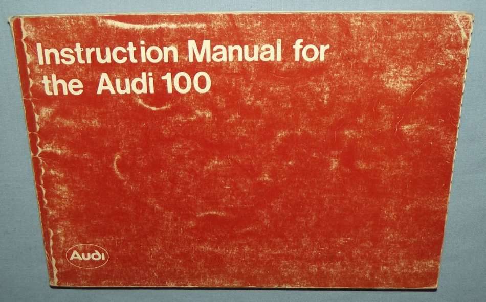 1981 VW South Africa Audi 100 Bilingual Owner's Instruction Manual