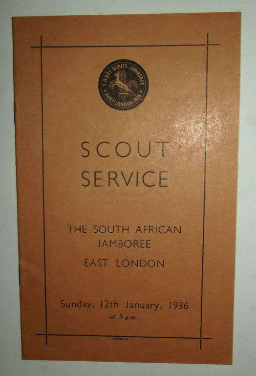 12 January 1936 South African Boy Scouts Jamboree Scout Service Programme
