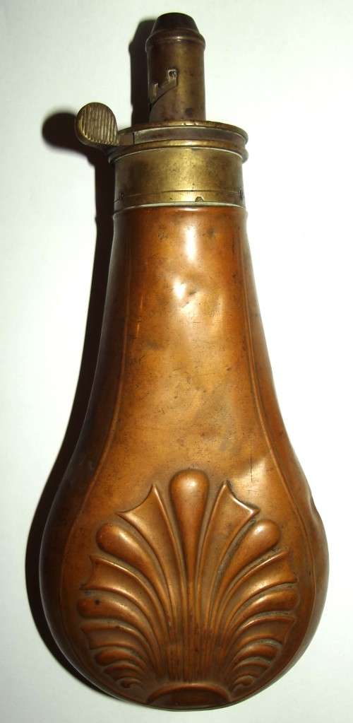 Vintage Copper Gun Powder Flask
