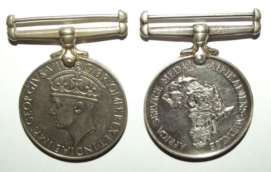WW2 Full Size Medal Pair to 26107 J.J. Strydom