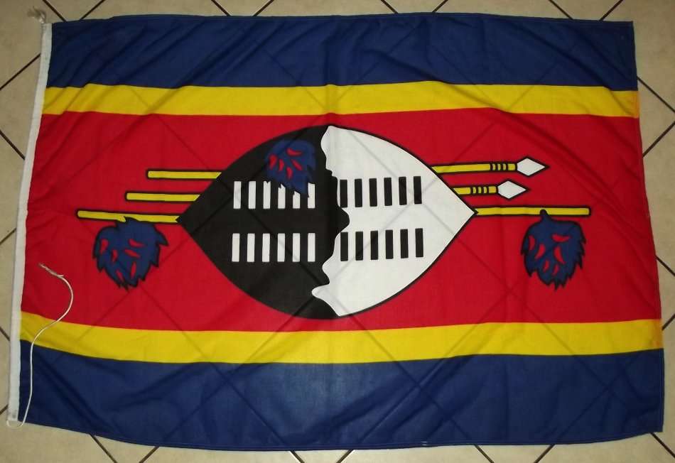 Large Old Swaziland National Flag (Adopted 1968)