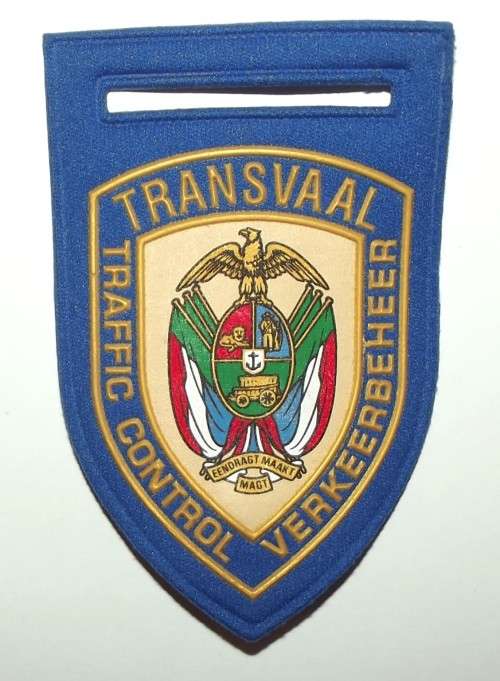 Old Transvaal Traffic Control Rubber Shoulder Flash