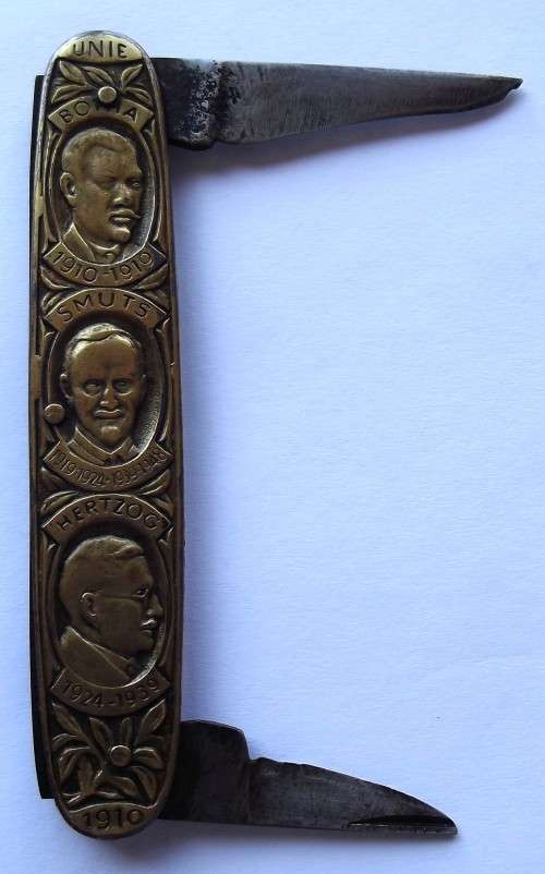 1910 - 1960 SA Union Pocket Knife With Botha, Smuts, Hertzog, Malan, Strijdom and Verwoerd
